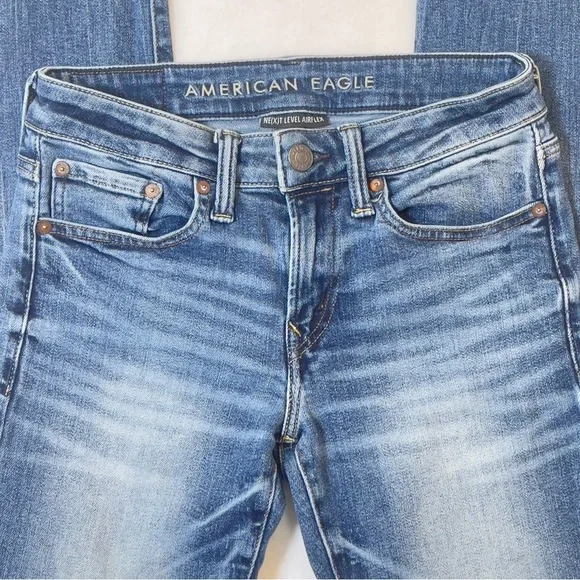 American Eagle Ne(x)t Level AirFlex Skinny Jeans Medium Wash Women’s 28x30 - Picture 4 of 13